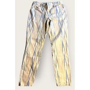 Ann Taylor Loft Pants Womens Striped 27/4 Curvy Skinny Ankle